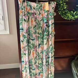 Kona Sol Tropical Floral Maxi Skirt